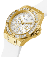 Reloj Mujer Guess Luna Correa Goma Dorada W0653L3