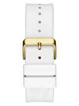 Guess Caja Dorada Correa de Silicona Blanca Reloj Hombre GW0202G6