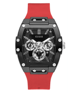 Reloj Hombre Guess Caja Negra Silicona Roja GW0203G4