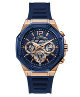 Guess Reloj Hombre Multifunción Correa Silicona Azul GW0263G2