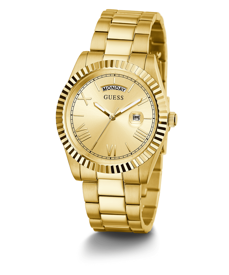 Guess Connoisseur Gold Tone Stainless Steel Watch GW0265G2