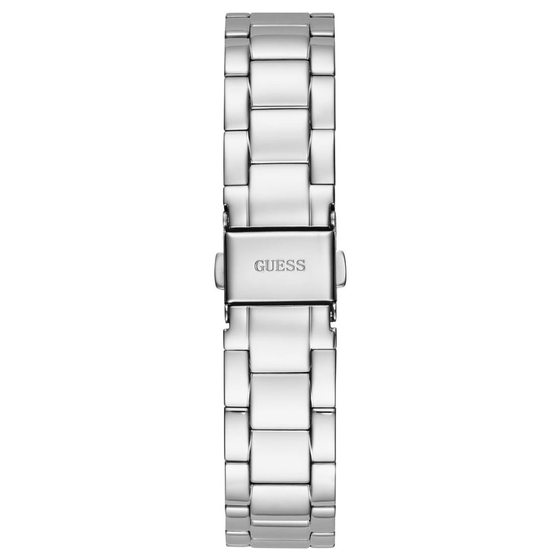 Reloj Guess Luna para mujer con esfera azul y caja plateada GW0307L1