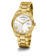 Reloj Guess Luna Mujer Oro Esfera Blanca GW0308L2