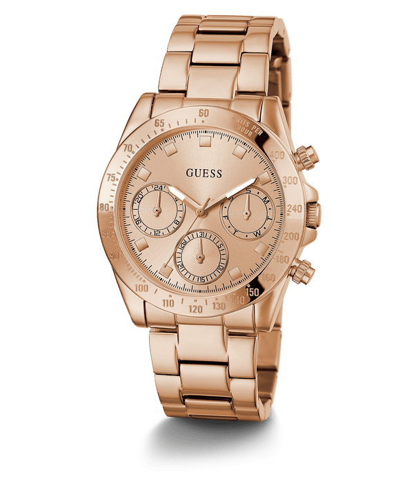 Guess Eclipse Reloj unisex en tono dorado rosa GW0314L3