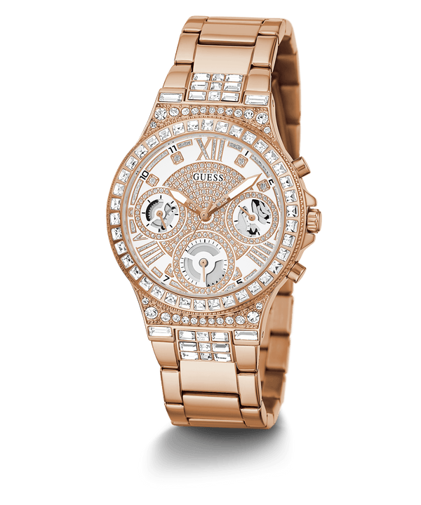 Reloj Guess GW0320L3 para mujer con esfera dorada rosa brillante