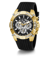 Reloj Guess Tachymeter Gold Tone Case Hombre GW0333G2