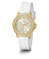 Guess Crown Jewel Reloj Mujer Correa Silicona Blanca GW0411L1