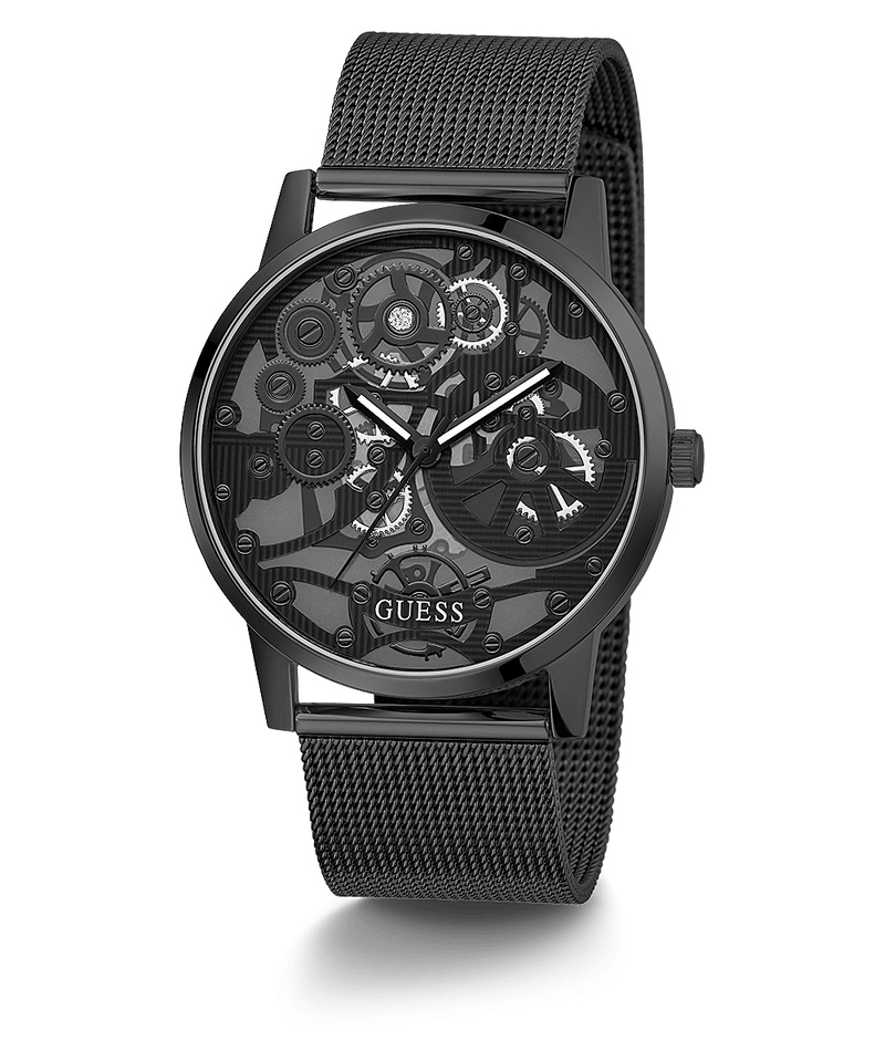 Guess Reloj Hombre GW0538G3 con Correa de Malla y Caja Negra