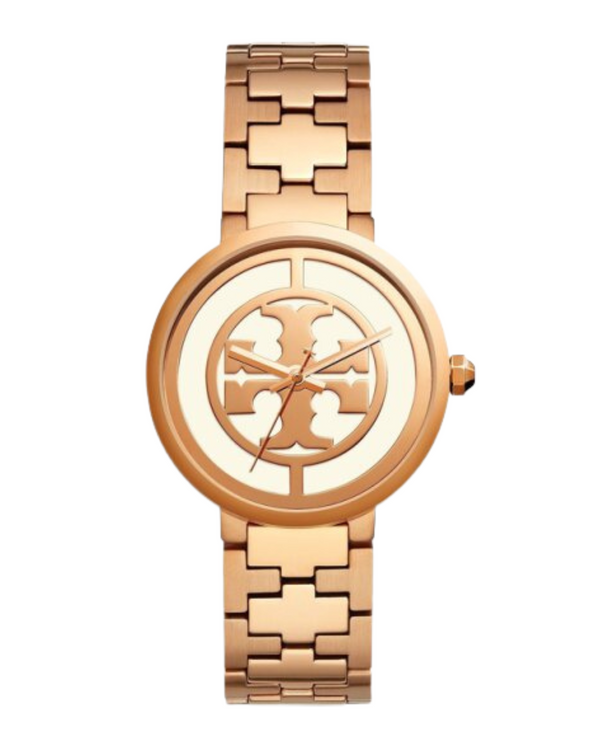 Tory Burch Reva Rose Gold-Tone Stainless Steel Bracelet Women's Watch TBW4028