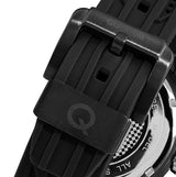 Quantum Men's Black Chronograph Silicone Strap Watch – HNG893.851