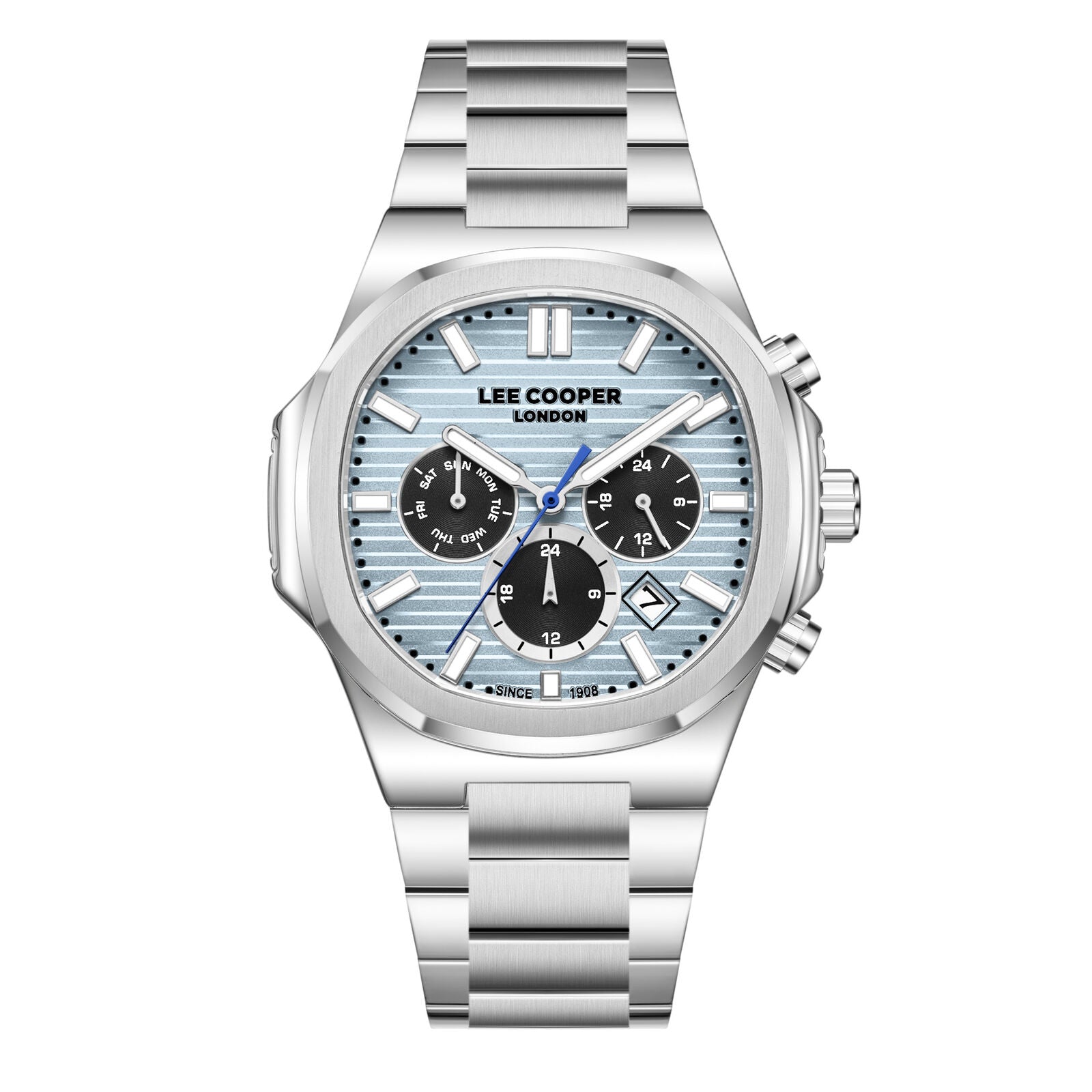 ساعة لي كوبر متعددة الوظائف من الفولاذ المقاوم للصدأ الفضي LC08272.300