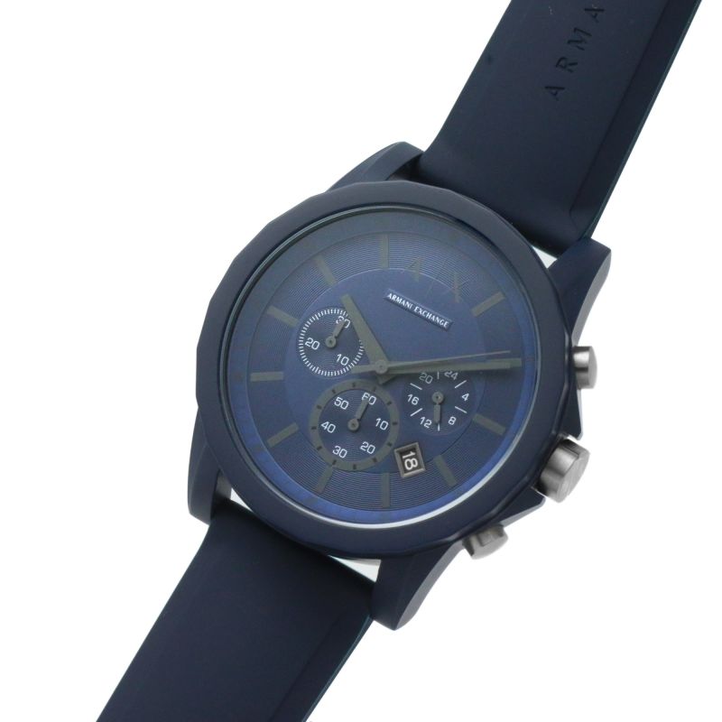 Armani Exchange America Men\'s Watch Watches of Chronograph – Quartz Dial Blue Outerbanks AX