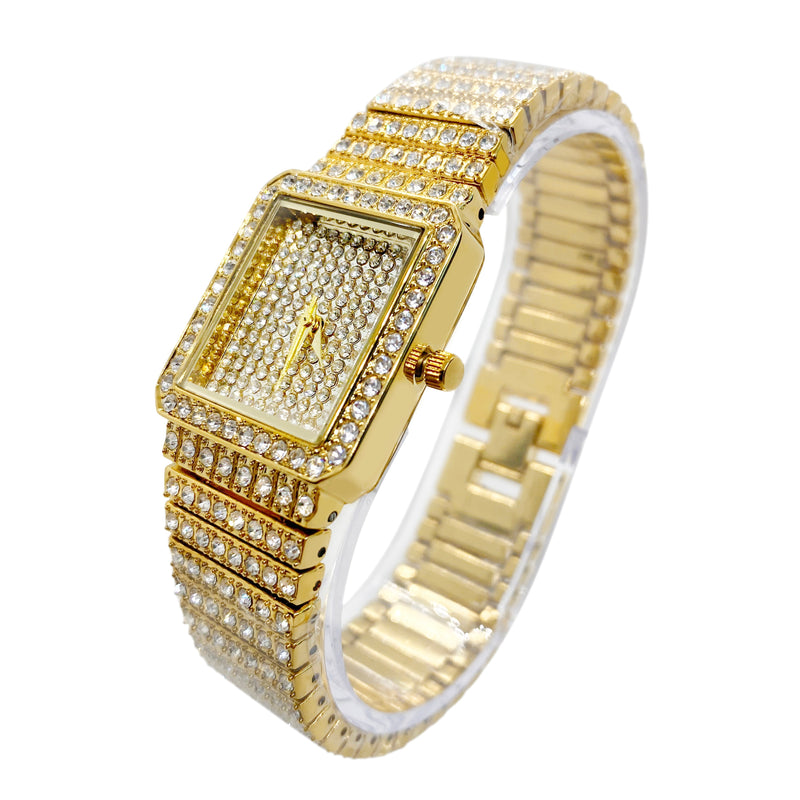 Big Daddy Square Bling Women's Watch