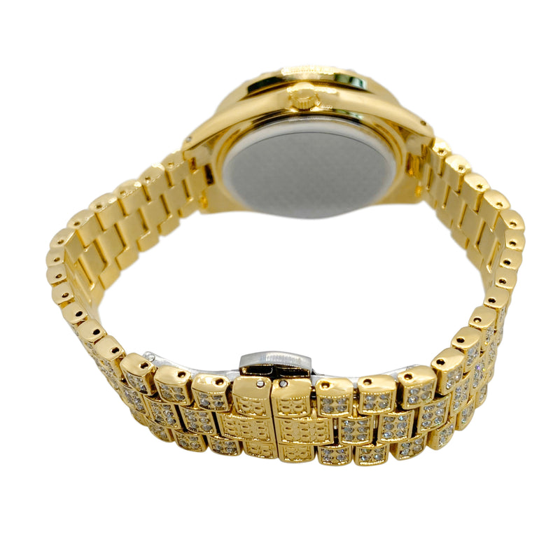 Big Daddy Bling Gold Roman Numeral Watch