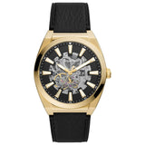 Fossil Everett Reloj Automático para Hombre de Cuero Negro ME3208