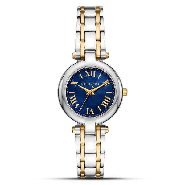 Michael Kors Laney Two Tone Blue Dial Ladies Watch - MK01085