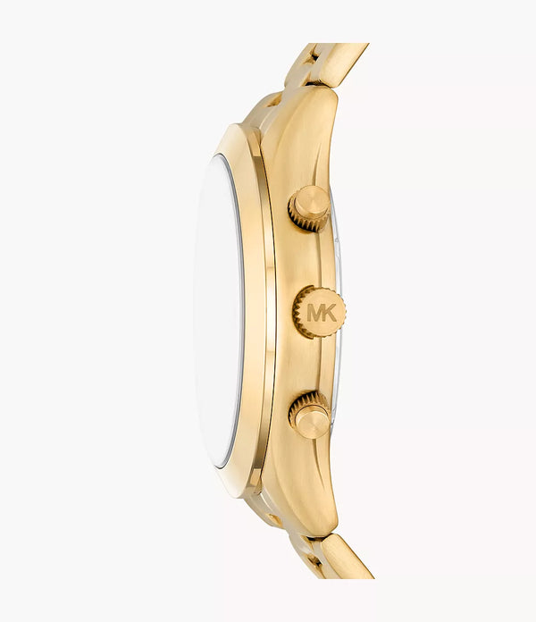 Michael Kors Slim Runway Chronograph Gold-Tone Stainless Steel Watch  - MK1068 mk1076 - Image 2