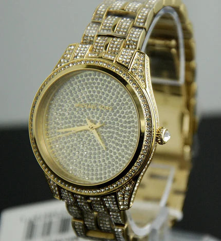 Reloj Michael Kors Lauryn con esfera dorada para mujer MK3930