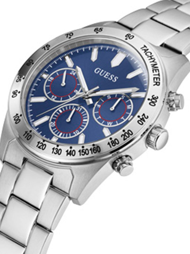 Guess Reloj cronógrafo para hombre en tono plateado GW0329G1