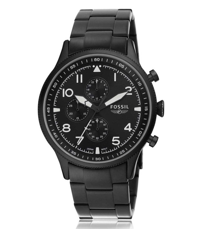 Fossil Pilot Reloj cronógrafo negro para hombre FS5811