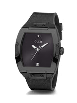 Reloj Guess Phoenix GW0386G1 para hombre con correa de piel y esfera negra.