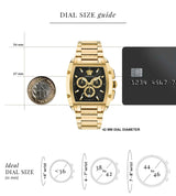 Versace Dominus Chronograph Black Dial Gold Steel Strap Watch For Men - VE6H00523 VE6H00523 - Image 7