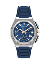 Quantum Men's Navy Chronograph Silicone Strap Watch – PWG1078.399