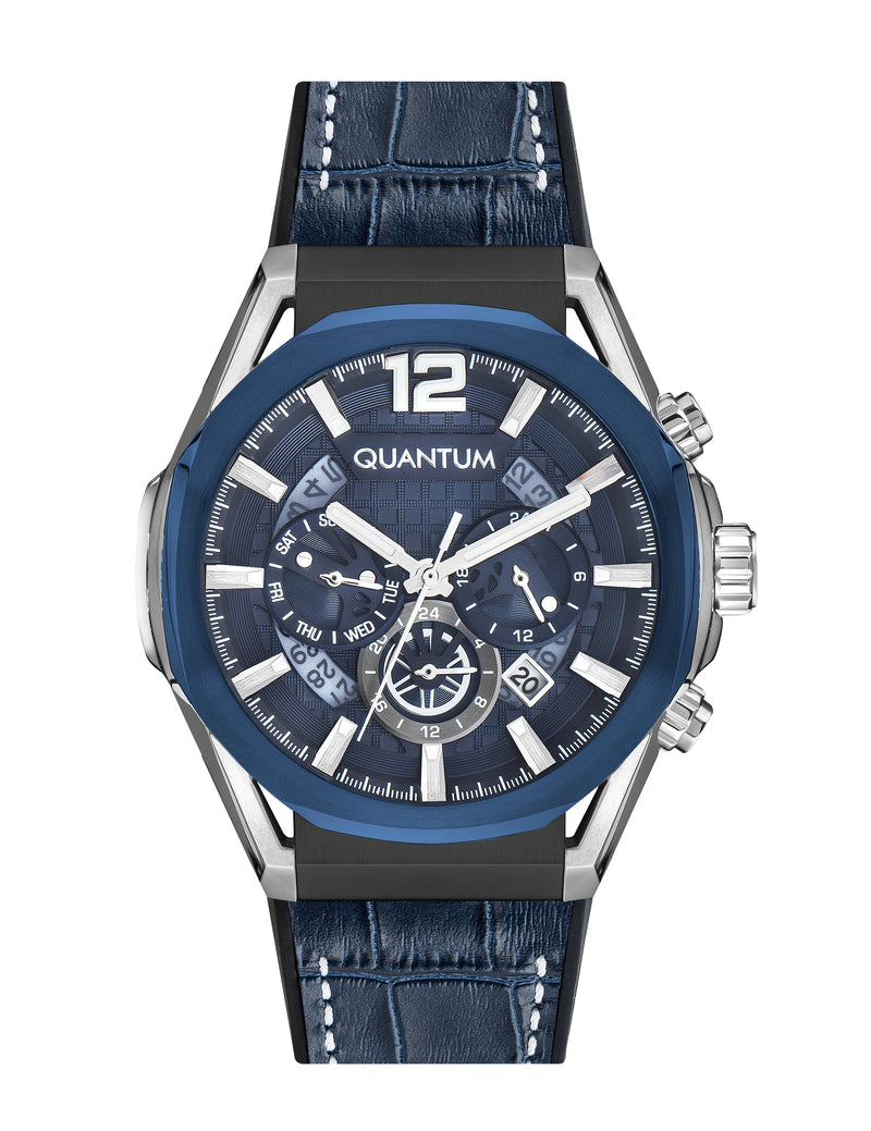 Quantum Powertech Men's Blue Dial Chronograph Watch – PWG970.699