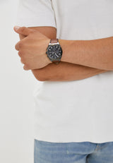 Fossil Everett Reloj cronógrafo de cuarzo con esfera gris para hombre FS5799