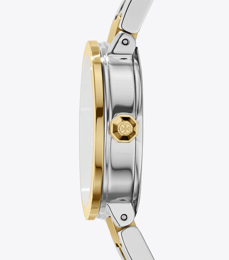 Tory Burch The Reva Dual Tone Stainless Steel Strap Women's Watch TBW4016 - Image 4
