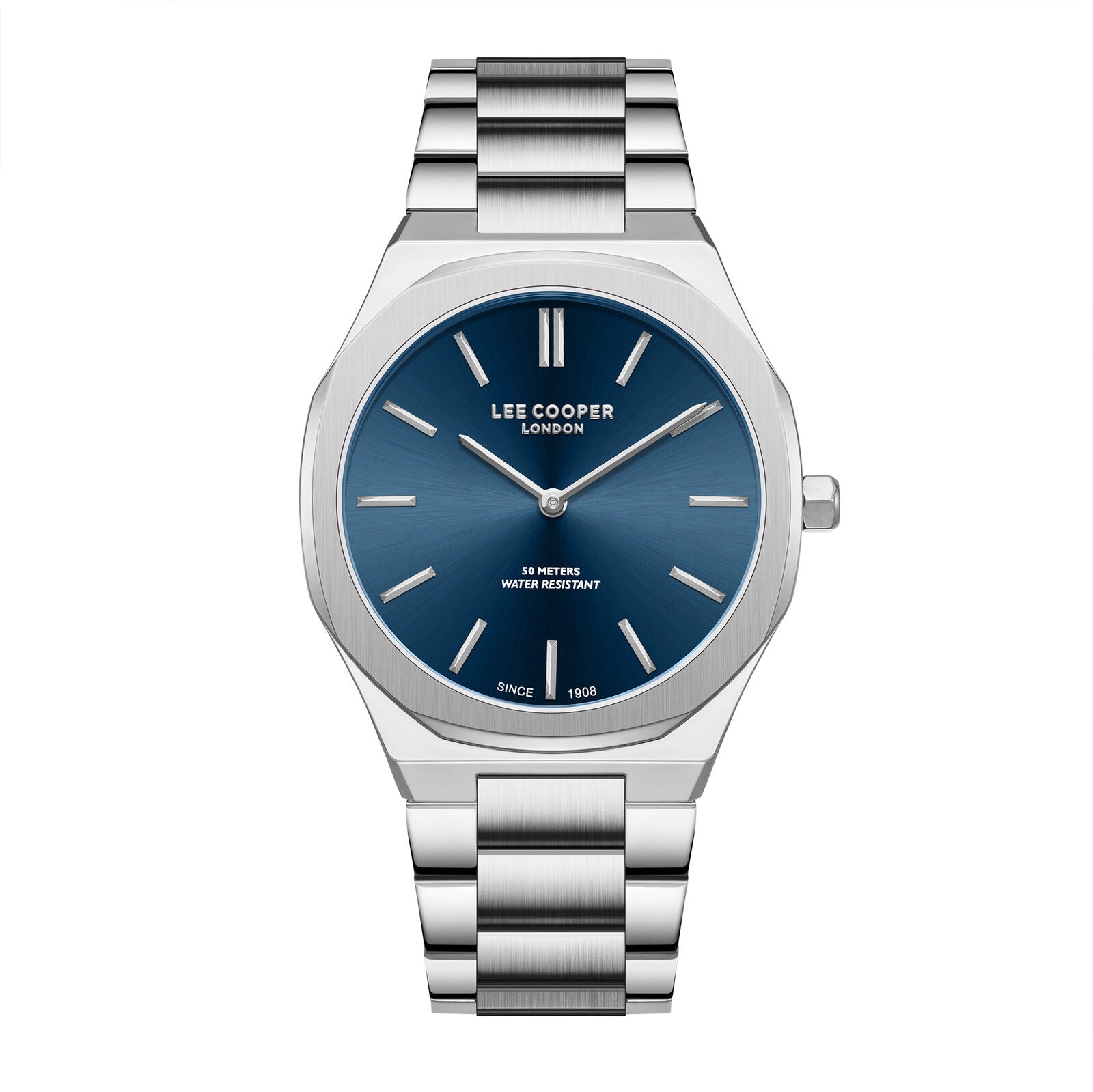 ساعة لي كوبر الفضية للرجال LC08275.390