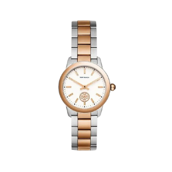 Tory Burch Rose Gold & Silver Collins Cream Dial Women's Watch TBW1305 - Image 1