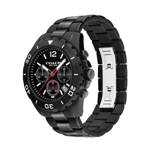 Coach Kent Reloj cronógrafo para hombre, color negro, 14602554