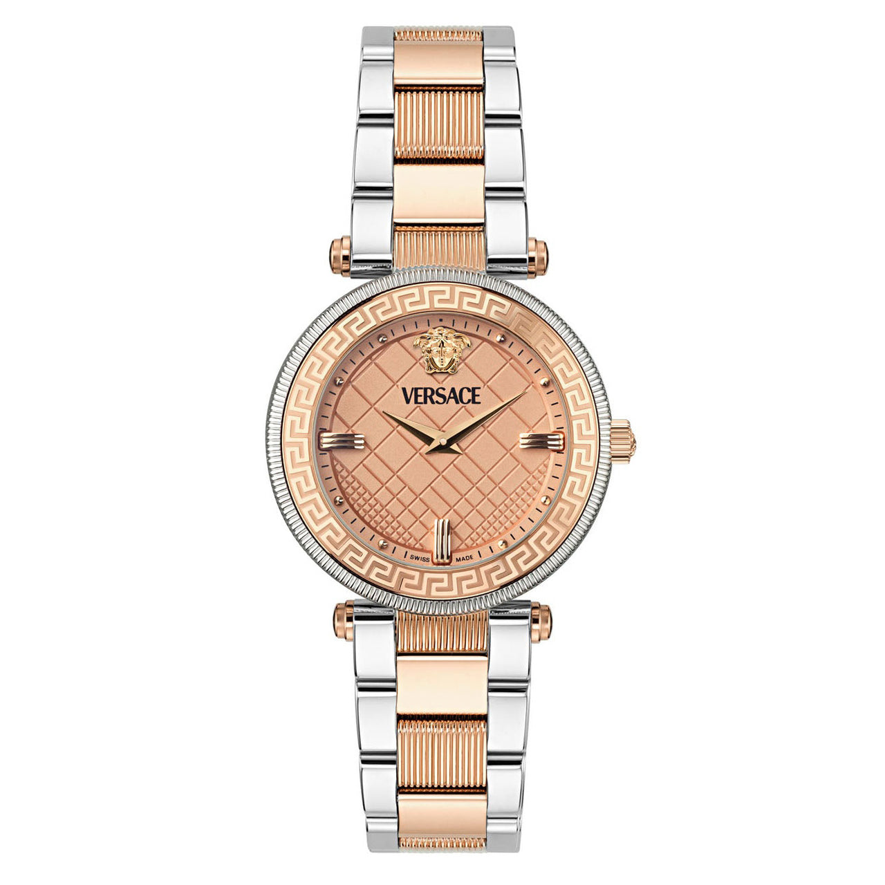 Versace Reve Rose Gold Dial Two-Tone Swiss Movement Women's Watch - VE8B00424