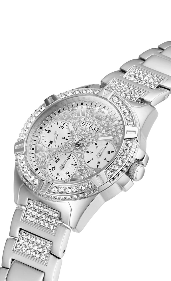 Guess Lady Frontier Quartz Crystal Silver Dial Ladies Watch W1156L1