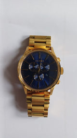 Nixon Sentry Chronograph Blue Sunray Dial Men's Watch A386-1922 (Defect)