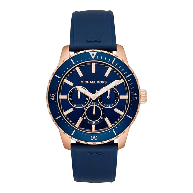 Michael Kors Cunningham Blue Silicon  Men's Watch  MK7163 - Big Daddy Watches