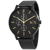 Armani Exchange Cayde Reloj cronógrafo de cuarzo con esfera negra para hombre AX2716