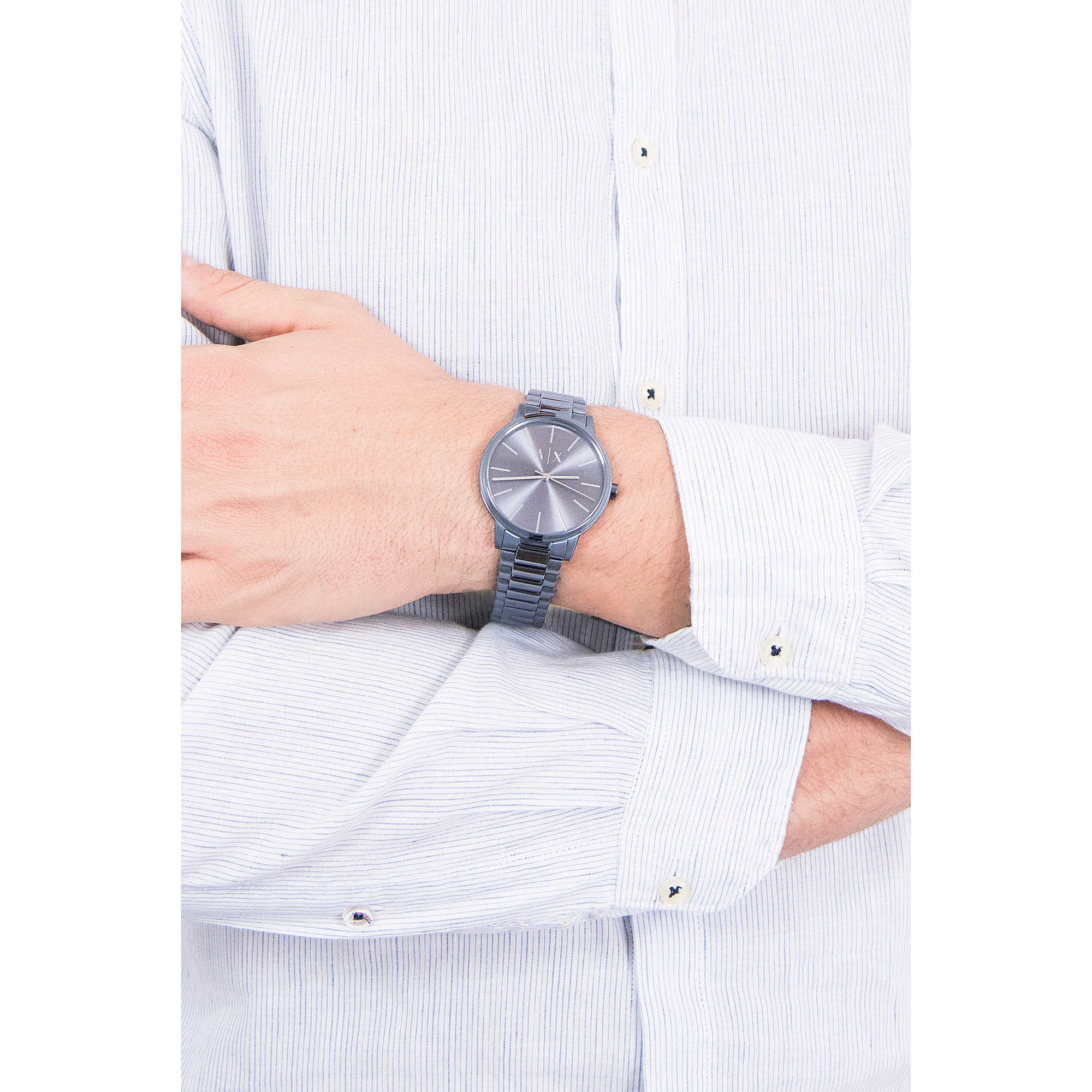 Armani Exchange Cayde Reloj analógico de cuarzo para hombre de acero inoxidable AX2702