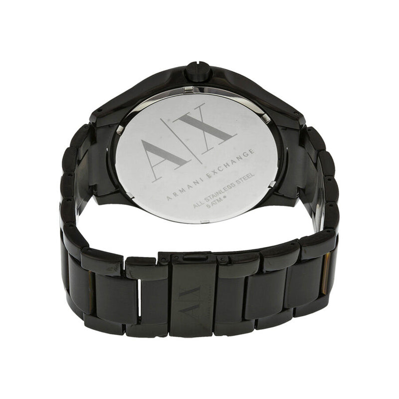 Armani Exchange Hampton AX2104 - Reloj para hombre, esfera negra, chapado en iones, color negro