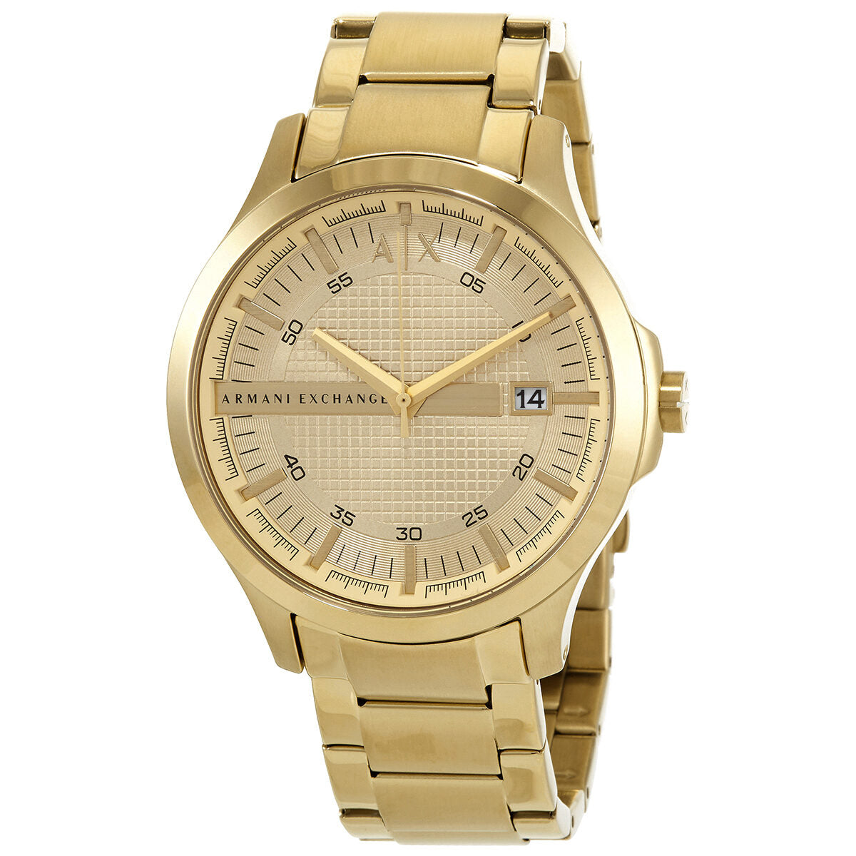 Armani Exchange Hampton Date All Gold Dial Watch - AX2415