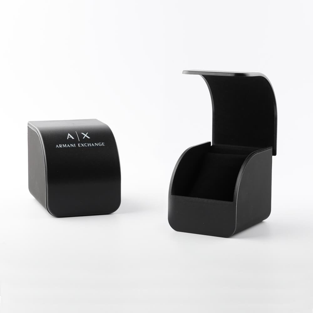 Armani Exchange Reloj cronógrafo de cuarzo con esfera negra para hombre AX7105