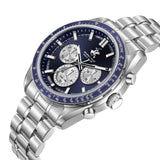 Beverly Hills Polo Club Blue Dial Silver Chrono Watch - BP3814X.390