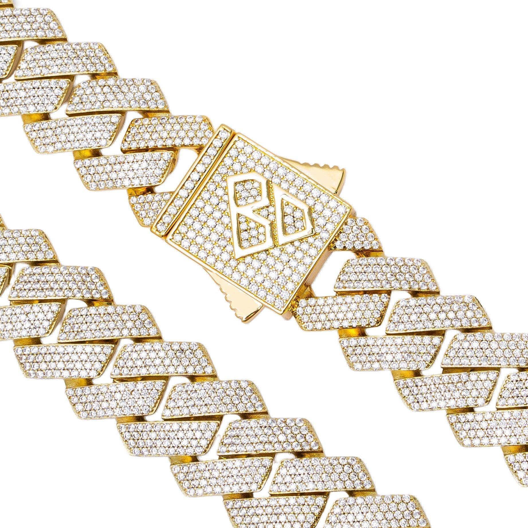 Big Daddy 20MM Iced Out Cuban Link Gold Chain - Chain