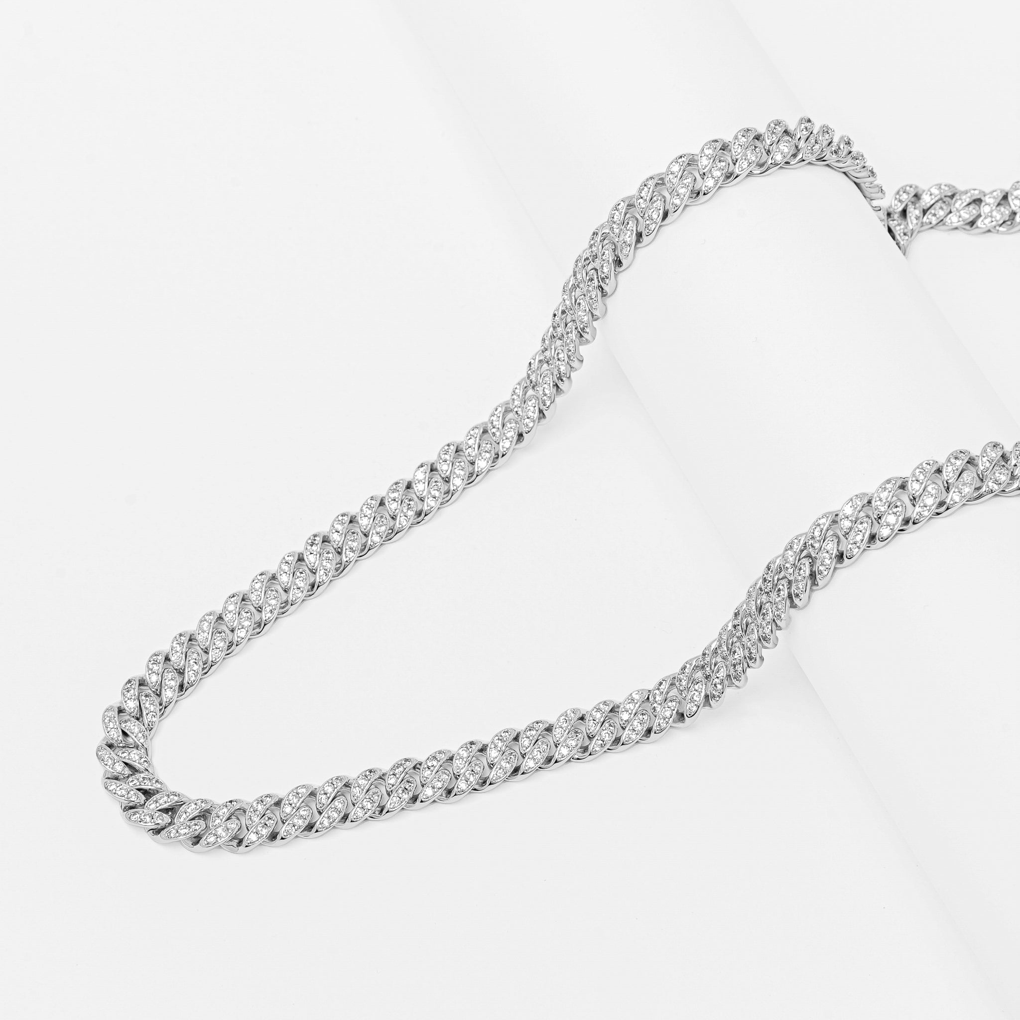 Big Daddy 8MM Iced Out Silver Cuban Link Chain - Chain