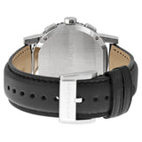 Burberry BU9382 - Reloj cronógrafo para hombre, esfera negra, piel negra