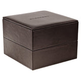 ساعة بربري للجنسين، مينا بنقشة مربعات بنية اللون، مطلية بالذهب الوردي، موديل BU9005