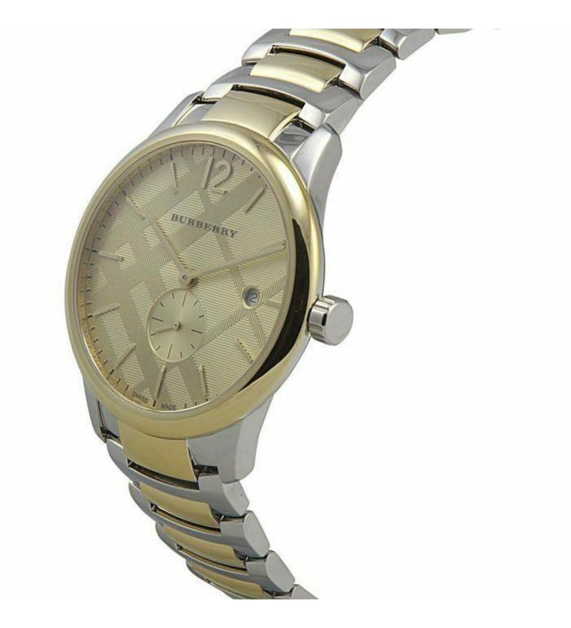 Burberry Classic Gold Patterned Dial Men's Watch BU10011