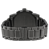 ساعة بربري كرونوغراف للرجال، مينا رمادي داكن، مطلية باللون الأسود بتقنية الأيونات، موديل BU9354