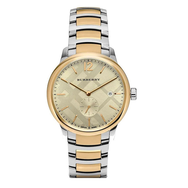 Burberry BU10011 Reloj clasico con esfera dorada para hombre Watches of America